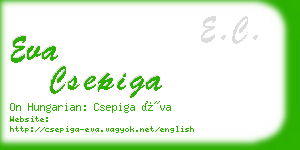 eva csepiga business card